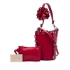 Miu Miu Calfskin Scalloped Grommet Bucket Bag Secondhand