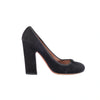 Secondhand Alaïa Black Suede Bow-Detail Block Heel Pumps - '10s