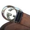 Secondhand Gucci Black Leather Interlocking G Buckle Belt - '00s