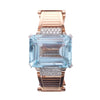 Secondhand Retro 18k Gold Bracelet with Aquamarine and Diamonds – '40s