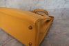 Secondhand Hermes Kelly Handbag Yellow Courchevel with Gold Hardware
