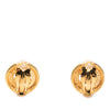 Chanel CC Gold Plated Round Clip On Earrings Secondhand