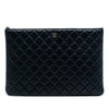 Chanel Large Quilted Lambskin O Case Clutch Secondhand