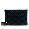 Chanel Large Quilted Lambskin O Case Clutch Secondhand