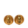 Chanel CC Gold Plated Enamel Clip On Earrings Secondhand