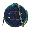 Chanel Tricolor Jersey CC Filigree Round Crossbody Secondhand