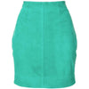 Versus Aqua Green Suede Mini Skirt - '80s Second hand