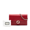 Gucci Dollar Calfskin Interlocking G Wallet on Chain Secondhand