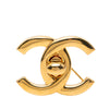 Chanel CC Gold Plated Turn Lock Brooch Secondhand