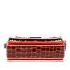 Christian Louboutin Small Croc Embossed Trimmed Crystal Embellished Leather Loubi54 Giddy Crossbody Secondhand