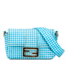 Fendi Joshua Vides Mini Nylon Gingham Convertible Baguette Satchel Secondhand