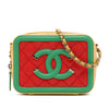 Chanel Mini Tricolor Caviar CC Filigree Vanity Case Secondhand