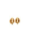 Chanel Gold Plated CC Round Clip On Earrings Secondhand