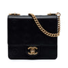 Secondhand Chanel Mini Square Calfskin Coco Embossed Flap