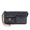 Chanel Quilted Caviar Polly Pocket Wristlet Pouch Secondhand