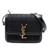 Saint Laurent Small Quilted Suede Solferino Satchel In Box Secondhand