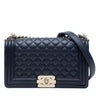 Chanel Old Medium Quilted Lambskin Boy Flap Secondhand