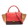 Celine Small Tricolor Leather Trapeze Satchel Secondhand