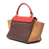 Celine Small Tricolor Leather Trapeze Satchel Secondhand