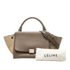 Celine Small Bicolor Calfskin and Suede Trapeze Satchel Secondhand