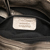 Ferragamo Perforated Metallic Calfskin Gancini Satchel Secondhand