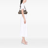 Ferragamo Perforated Metallic Calfskin Gancini Satchel Secondhand