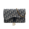 Dior Oblique Canvas Saddle Pouch Wallet on Chain Secondhand