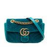 Gucci Small GG Marmont Matelasse Velvet Shoulder Bag Secondhand