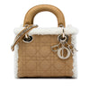 Dior Mini Suede Cannage with Shearling Trim Lady Dior Secondhand