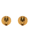 Chanel CC Gold Plated Round Clip On Earrings Secondhand