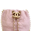 Secondhand Chanel Mini Quilted Calfskin About Pearls Drawstring Bucket Bag