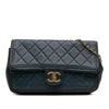 Chanel Medium Bicolor Calfskin Graphic Flap Secondhand