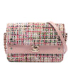 Secondhand Chanel Small Tweed CC Stud Double Flap