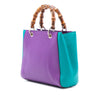 Secondhand Gucci Mini Bicolor Calfskin Bamboo Shopper Satchel