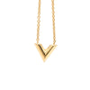 Louis Vuitton Gold Plated Essential V Necklace Secondhand