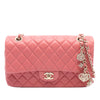 Chanel Medium Classic Lambskin Valentines Heart Charms Single Flap Secondhand