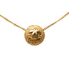 Chanel CC Gold Plated Round Medallion Pendant Necklace Secondhand