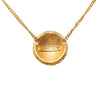 Chanel CC Gold Plated Round Medallion Pendant Necklace Secondhand