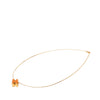 Hermès Gold Plated and Enamel Cage d H Pendant Necklace Secondhand