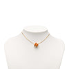Hermès Gold Plated and Enamel Cage d H Pendant Necklace Secondhand