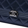 Chanel Quilted Lambskin Boy Wallet On Chain Secondhand