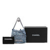 Chanel Mini Denim Studded 22 Handbag Secondhand