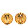 Chanel Gold Plated CC Round Clip On Earrings Secondhand