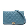 Chanel Quilted Lambskin Boy Wallet On Chain Secondhand