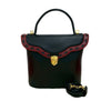 Saint Laurent Leather Diamond Cut Punching Top Handle Bag Secondhand