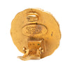 Secondhand Chanel CC Gold Plated Round Clip On Earrings