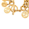 Secondhand Chanel CC Gold Plated Coins Charm Bracelet