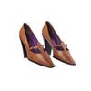 Secondhand Miu Miu Brown Leather Mary Jane Pumps