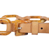 second hand Prada Tortoiseshell-Effect Resin & Leather Chain Belt 