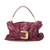 second hand Balmain Medium Anthem Leather Shoulder Bag Burgundy 